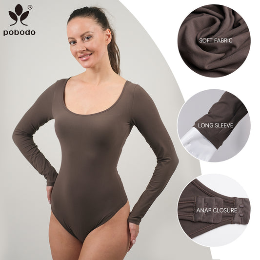 Round Neck Long Sleeved Jumpsuit