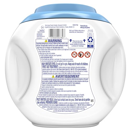 Tide PODS Free & Gentle, Liquid Laundry Detergent Pacs, 57 count (Packaging may vary)