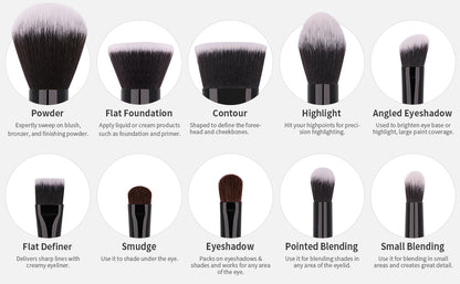 DUcare Professional Makeup Brushes Set 15-32Pcs Makeup Brush Set Synthetic Foundation Powder Blush Eyeshadows Highlighter Brush