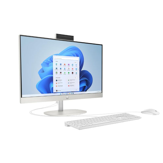 HP All-in-One Desktop PC, 23.8" FHD IPS Display, Intel Core Ultra 5 Processor, 8GB RAM, 512GB SSD, Windows 11 Home, Dual Speakers, HD Camera, Wi-Fi 6, Bluetooth 5.4, Jet Black, A0EF3PA