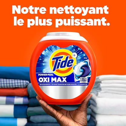 Tide Oxi Max Power PODS Laundry Detergent, Laundry Pods with Stain Remover Plus Oxi Power, 18 Count