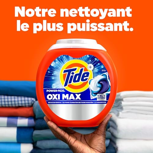 Tide Oxi Max Power PODS Laundry Detergent, Laundry Pods with Stain Remover Plus Oxi Power, 25 Count