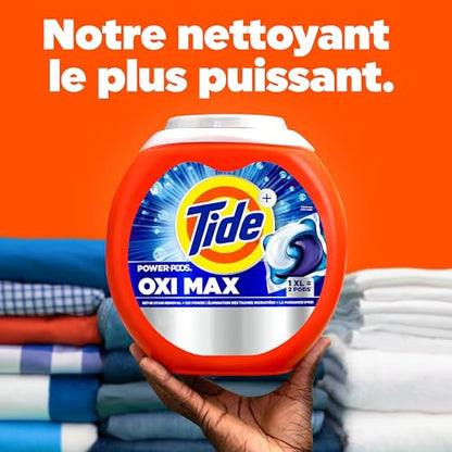 Tide Oxi Max Power PODS Laundry Detergent, Laundry Pods with Stain Remover Plus Oxi Power, 25 Count