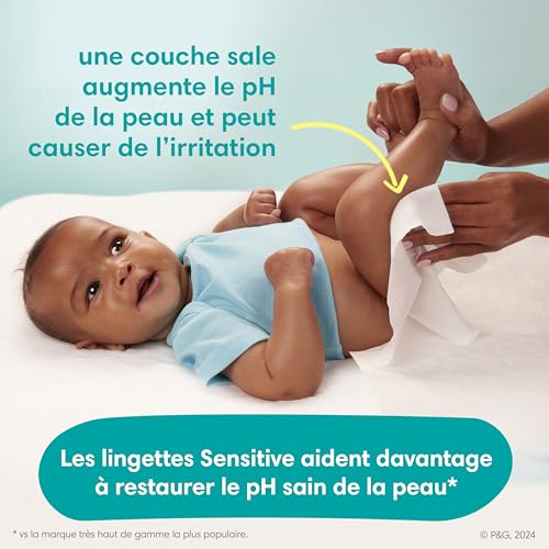 Pampers Baby Wipes Sensitive Perfume Free 3X Refill Packs 192 Count