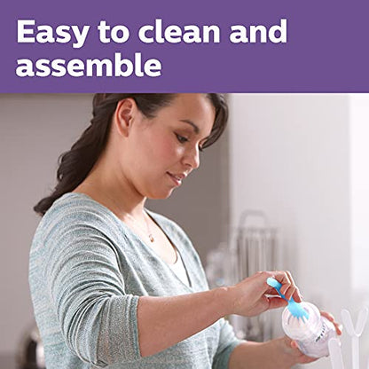 Philips Avent Natural Glass Baby Bottle with Natural Response Nipple (Medium Flow, Flow 3), 8oz, SCY913/01