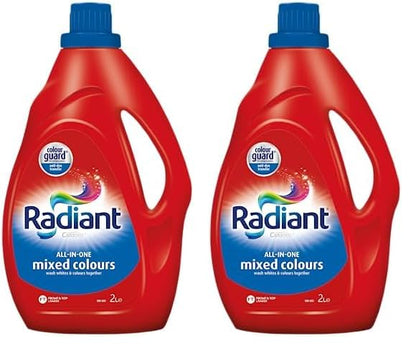 Radiant Liquid Laundry Detergent for Mixed Colours, 2L (Pack of 2)