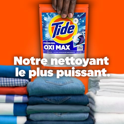 Tide Oxi Max Power PODS Laundry Detergent, Laundry Pods with Stain Remover Plus Oxi Power, 18 Count
