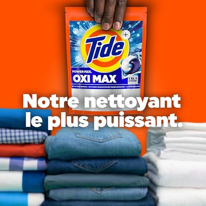 Tide Oxi Max Power PODS Laundry Detergent, Laundry Pods with Stain Remover Plus Oxi Power, 18 Count