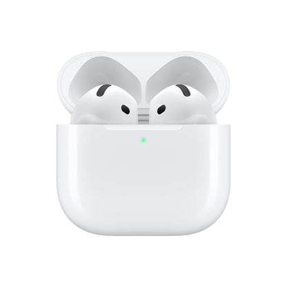 AirPods 4 Wireless Earbuds, Bluetooth Headphones, Personalized Spatial Audio, Sweat and Water Resistant, USB-C Charging Case, H2 Chip, Up to 30 Hours of Battery Life, Effortless Setup for iPhone