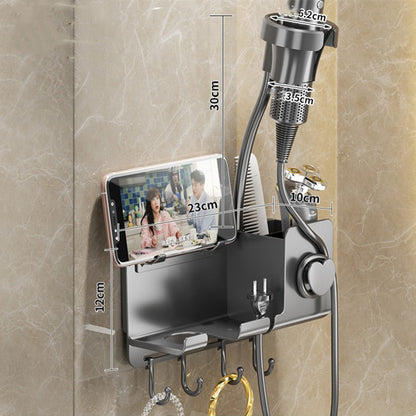 Perforation-free Lazy Hair Dryer Shelf Bathroom Wall Hanging