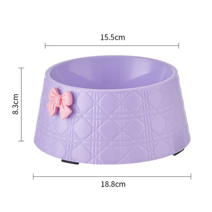 Pet Food and water Bowls with Lovely Bowknot