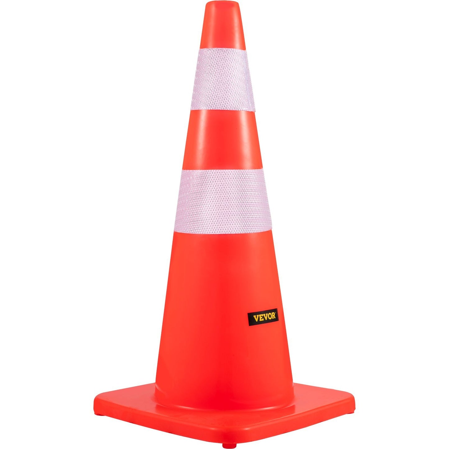 VEVOR Safety Cones,  Cm Height, 12 PCS PVC Orange Traffic Cone With 2 Reflective Collars And Weighted Base, Used For Traffic Control, Driveway Road Parking And School Improvement