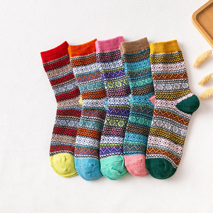 Thick and warm ladies rabbit wool socks