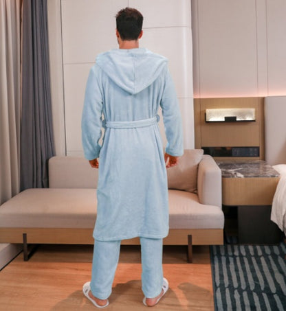 Men's Fibre Velvet Gown Set