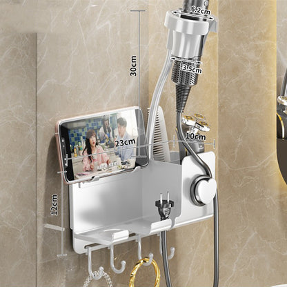 Perforation-free Lazy Hair Dryer Shelf Bathroom Wall Hanging