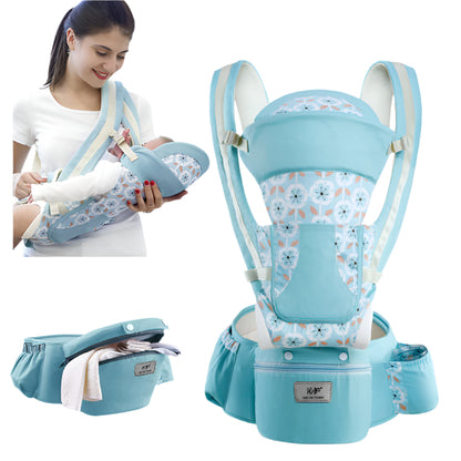 abundance Ergonomic Baby Carrier 3-in-1 - Hip Seat Carrier with Front Facing & Kangaroo Wrap Sling for Infants