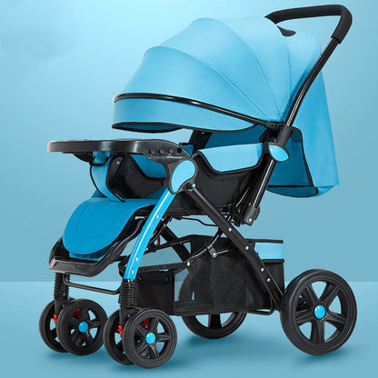 Lightweight Baby Stroller - Sit & Lie Down, Foldable with Shock Absorption