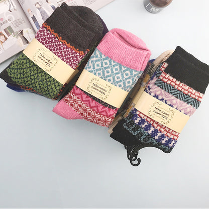 Thick and warm ladies rabbit wool socks