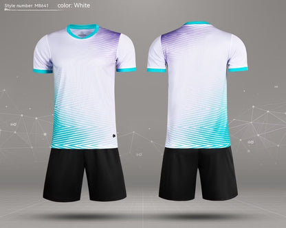 Printed Short Sleeve Children's Football Uniforms Suit