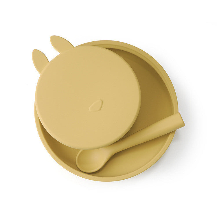 Silicone Baby Dinner Three-piece Set