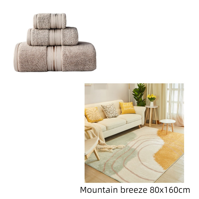 Thick Cotton Bath Towel Set Pure Cotton Beach Towel Beauty Salon Bath Towel