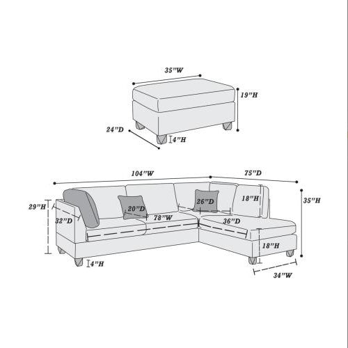 3-PC Living room furniture