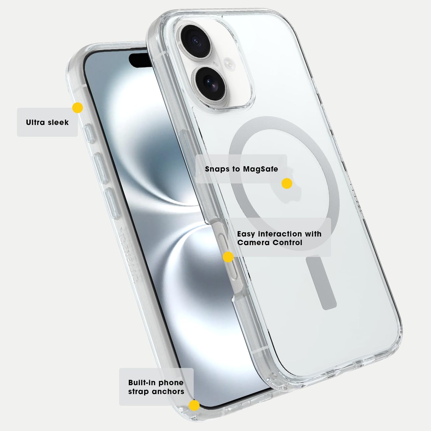 OtterBox iPhone 16 Plus Symmetry Series Clear Case - Blue Bear (Clear/Blue)