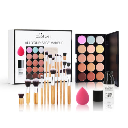 Professional Makeup Set,MKNZOME Essential Make Up Set With Make-up Bag Portable Travel Makeup Kit Birthday Xmas Makeup Gift Set Eyeshadow Palette Foudation Lip Gloss for Teenage & Adults