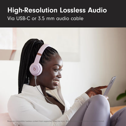 Beats Solo 4 Wireless Headphones with 20W Power Adapter - Cloud Pink