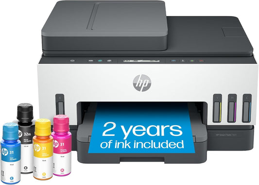 HP Smart Tank 7305 All-in-One Color Printer with Wi-Fi, Print, Scan & Copy, Print speed Up to 15 ppm, 28B75A