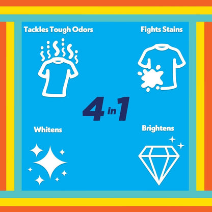 All Mighty Pacs Laundry Detergent 4 In 1 With Odor Lifter, Tub, 60 Count