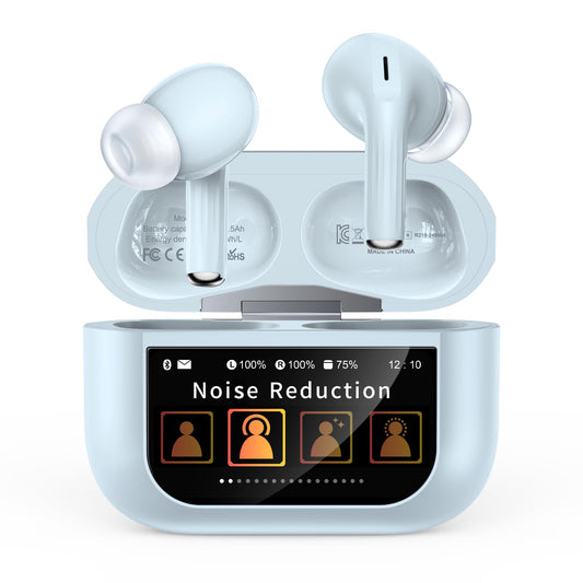 Wireless Earbuds, Bluetooth Earbuds 5.4 Headphones LED Touch Screen with 5 EQ Modes, 48H Headphones Wireless Noise with ANC Noise Cancelling, Deep Bass Stereo for Laptop, Android/iOS, Pad