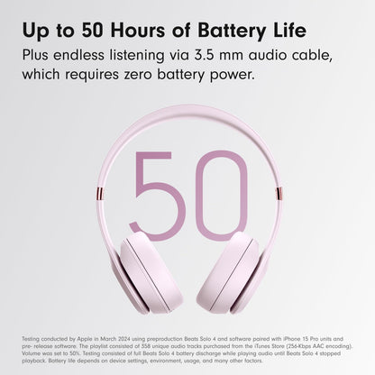 Beats Solo 4 Wireless Headphones with 20W Power Adapter - Cloud Pink