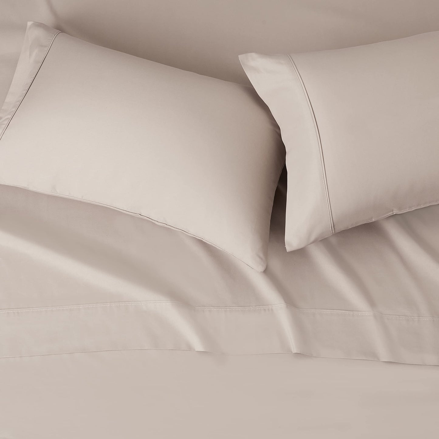 Lightweight Super Soft Easy Care Microfiber Bed Sheet Set with 36-cm Deep Pockets - Queen, Taupe