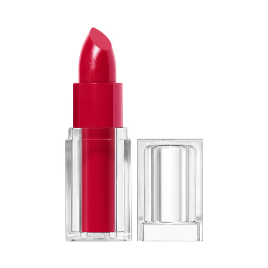CoverGirl Clean Lip Color, Iconic Ruby, Satin Finish, 24-Hour Wear, Squalane, Avocado & Aloe, Non-Drying