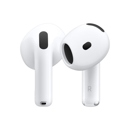 AirPods 4 Wireless Earbuds, Bluetooth Headphones, Personalized Spatial Audio, Sweat and Water Resistant, USB-C Charging Case, H2 Chip, Up to 30 Hours of Battery Life, Effortless Setup for iPhone