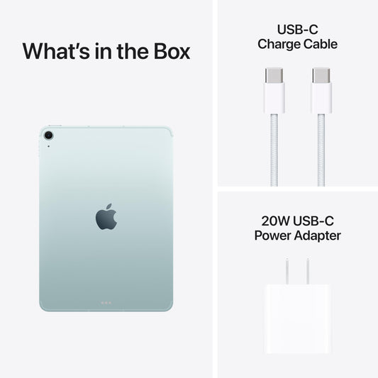 Apple iPad Air 11-inch with M3 chip Built for Apple Intelligence, Liquid Retina Display, 512GB, 12MP Front/Back Camera, Wi-Fi 6E + 5G Cellular, Touch ID, All-Day Battery Life — Blue