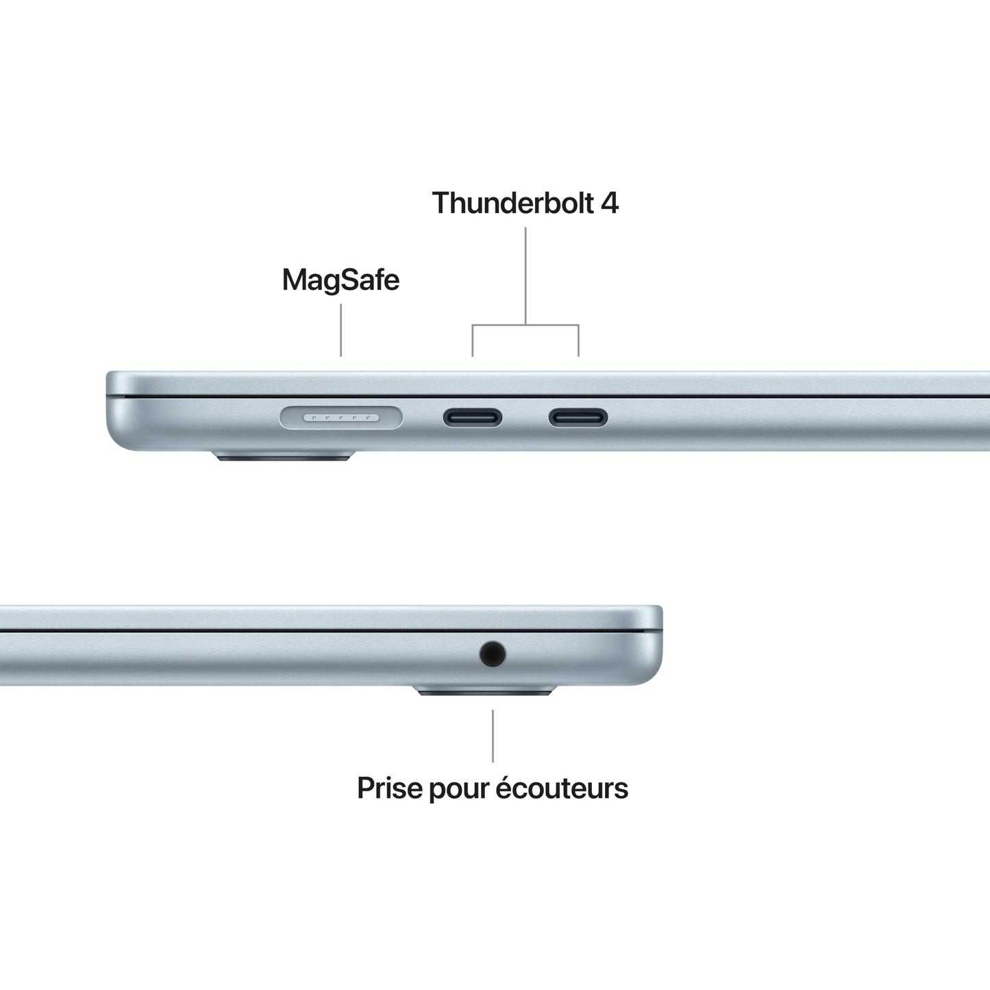 Apple 2025 MacBook Air 15-inch Laptop with M4 chip: Built for Apple Intelligence, 16GB Unified Memory, 256GB SSD Storage, Touch ID; Sky Blue - French Keyboard