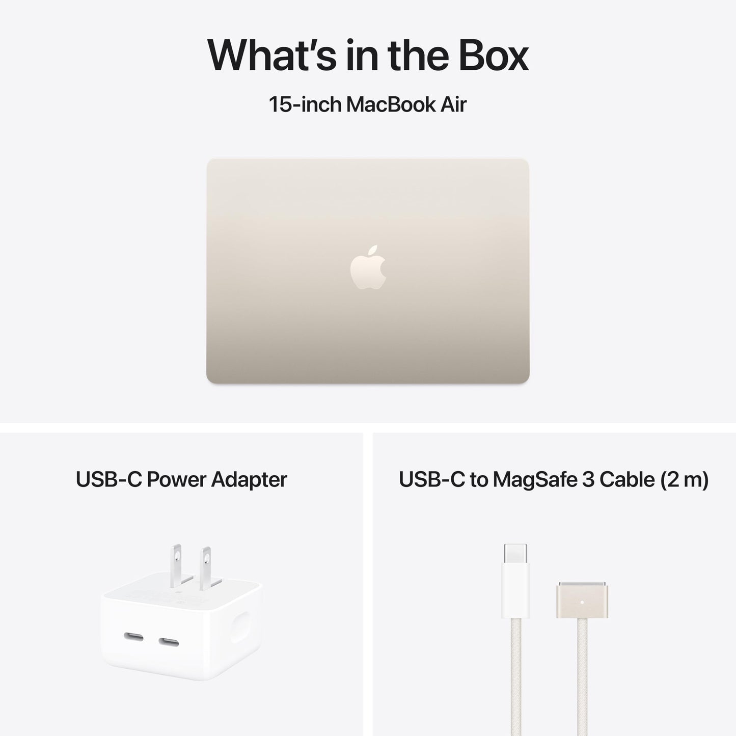 Apple 2025 MacBook Air 15-inch Laptop with M4 chip: Built for Apple Intelligence, 16GB Unified Memory, 512GB SSD Storage, Touch ID; Starlight - English Keyboard