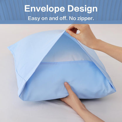 ROSGONIA Queen Comforter Set Light Blue, 3pcs Bedding Comforter Sets (1 Comforter & 2 Pillowcases) All Season Soft Lightweight Bedspread Blanket Quilt