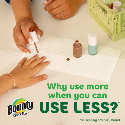 Bounty Quick-Size Paper Towels, White, 12 Family Triple Rolls = 36 Regular Rolls