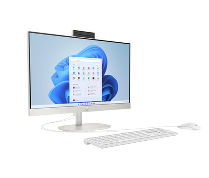 HP All-in-One Desktop PC, 23.8" FHD IPS Display, Intel Core Ultra 5 Processor, 8GB RAM, 512GB SSD, Windows 11 Home, Dual Speakers, HD Camera, Wi-Fi 6, Bluetooth 5.4, Jet Black, A0EF3PA