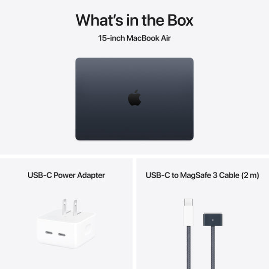 Apple 2025 MacBook Air 15-inch Laptop with M4 chip: Built for Apple Intelligence, 24GB Unified Memory, 512GB SSD Storage, Touch ID; Midnight - English Keyboard