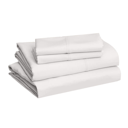 Lightweight Super Soft, Wrinkle-Free, Breathable Microfiber 4 Piece Bed Sheet Set with 14-Inch Deep Pockets, King, Cream, Solid