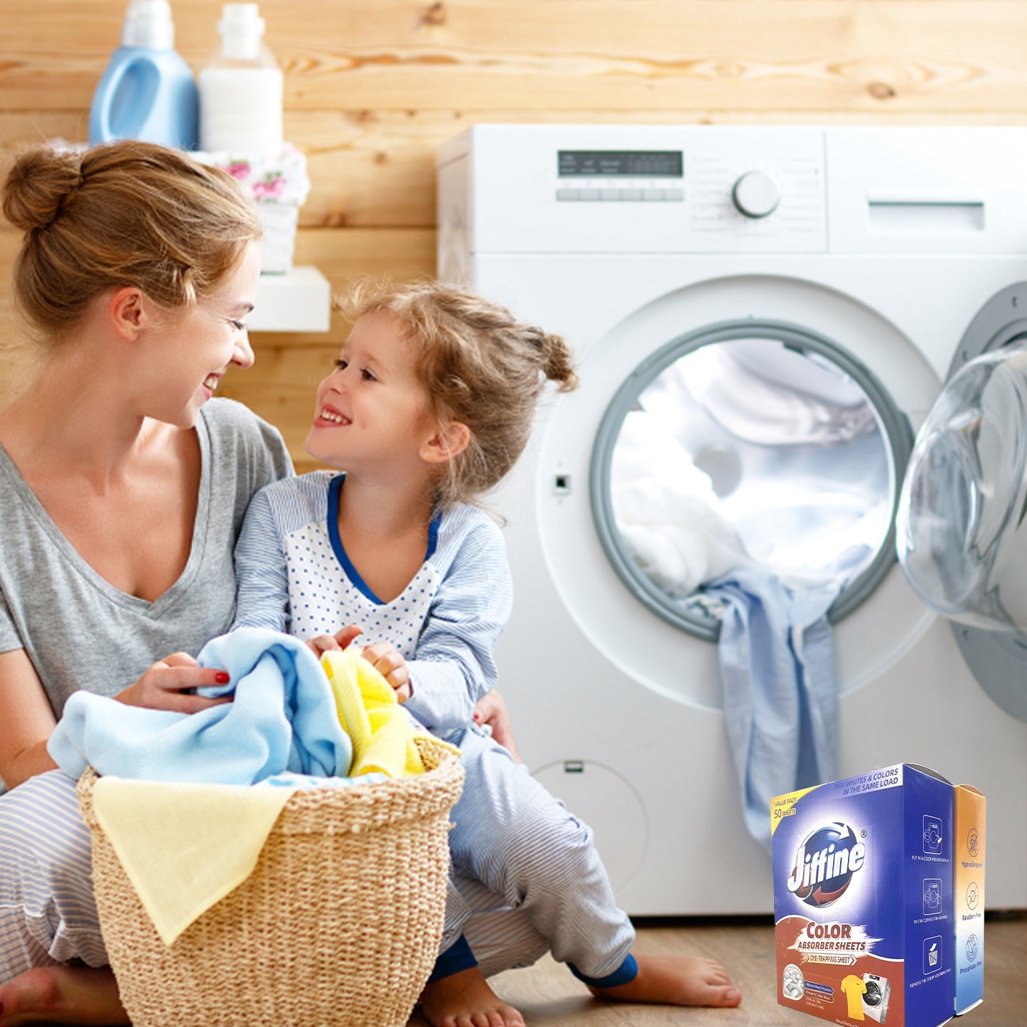 JIFFINE Laundry Color-absorbing Tablets
