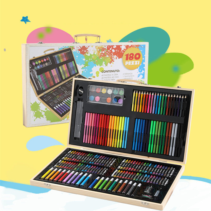 Watercolor Pens Set 180 Pieces Children's Tools Graffiti