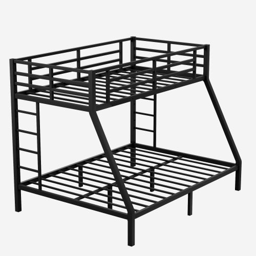 Metal Twin XL Over Queen Bunk Bed For Teens And Adults,Space-Saving Noise Reduced No Box Spring Needed