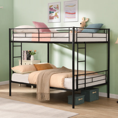 Full Over Full Metal Bunk Bed , No Box Spring Needed, Easy Assemble