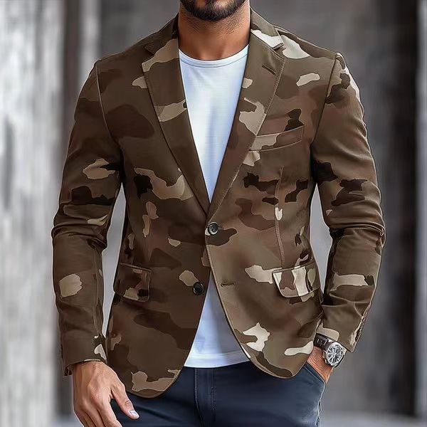 Men's Casual Printed  Suit