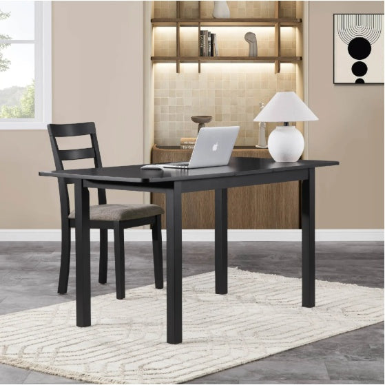 Extendable Dining Table, Modern House Dining Room Table For 4-8, Wooden Kitchen Table , Dining Room, Working Office, Home Living Room Furniture For Small Space, Black